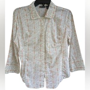 Vintage 90s Wet Seal Vintage Floral Long Sleeve Blouse/ Sz Large